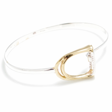 Hi Ho Silver Exclusive Sterling Silver And 18ct Gold Plated Stirrup Bracelet (RRP ÃÂ£105)